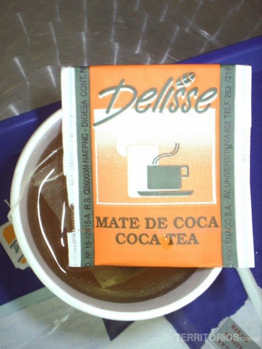 Chá de coca industrializado