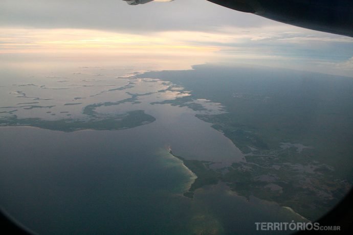 Vista do pequeno avião