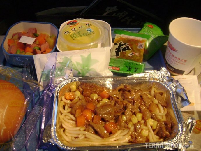 Comida no avião