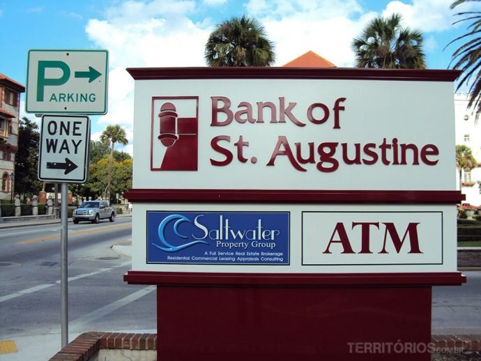 Saint Augustine tem um banco nos EUA!