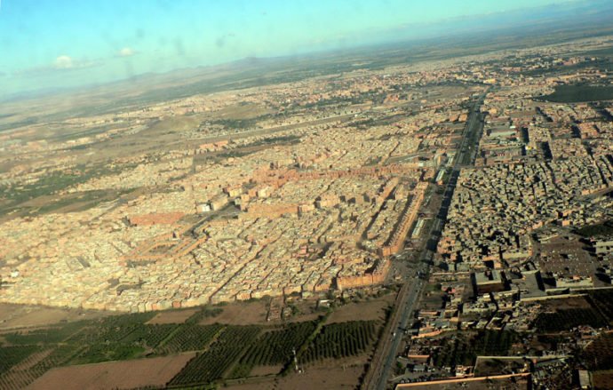 Vista aérea de Marrakech