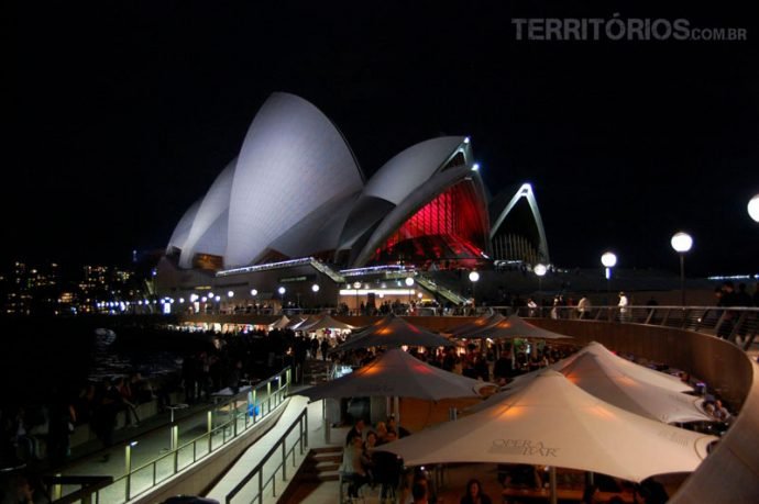 Opera House Sydney agitada no final de semana