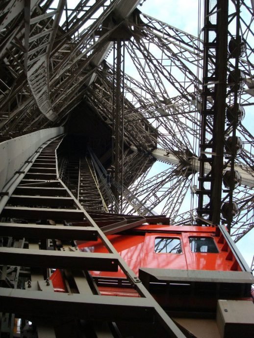 Vista subindo a Torre Eiffel