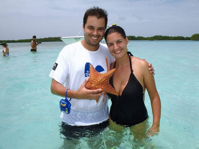 Fabrício e Ângela em Los Roques