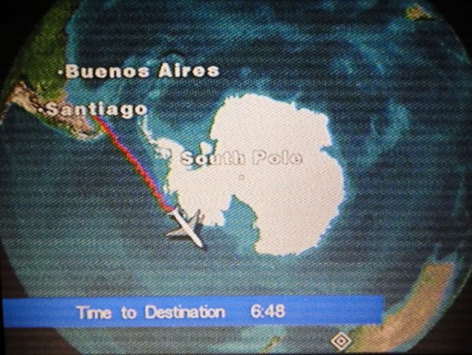 13 horas de voo pelo Polo Sul