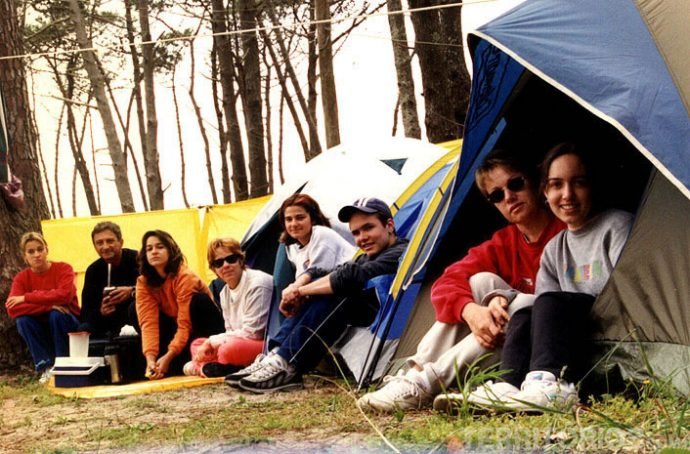 O acampamento em La Moza