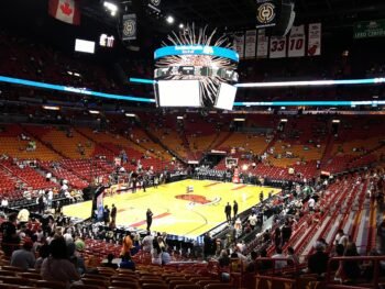 Arena para jogo de basquete