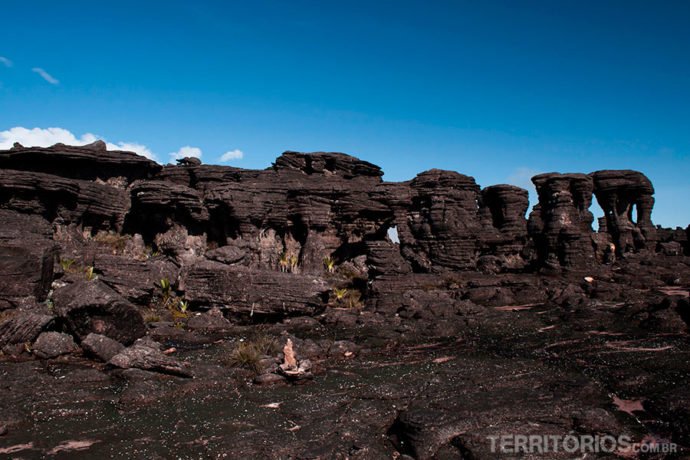 Instigantes formações rochosas no topo do Monte Roraima