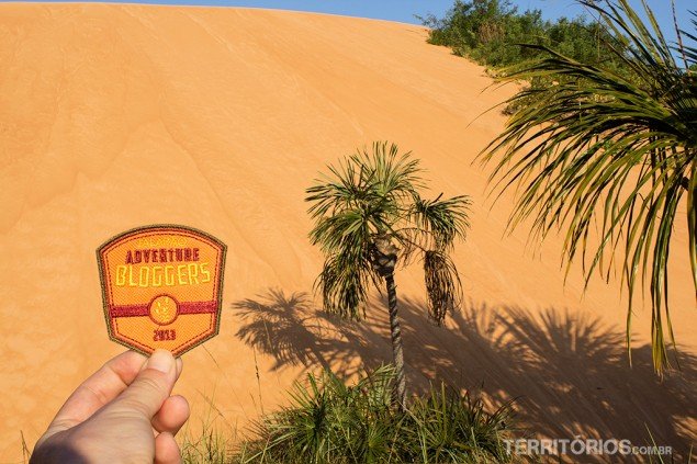 The Adventure Bloggers on the famous golden dunes