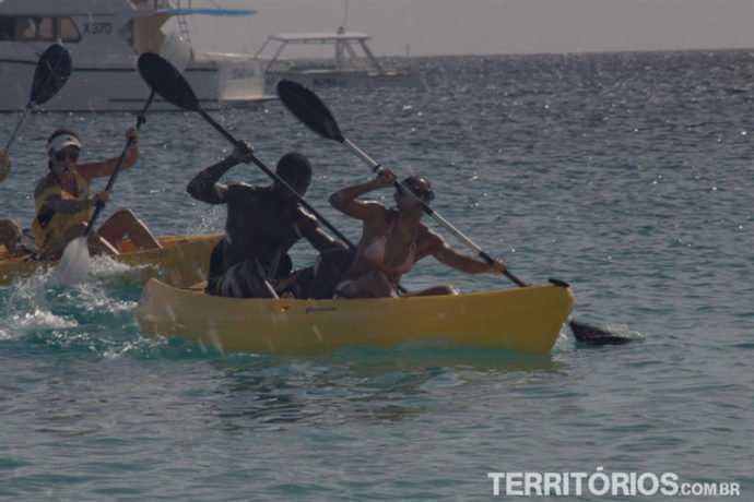 Canoagem no Open Water Barbados