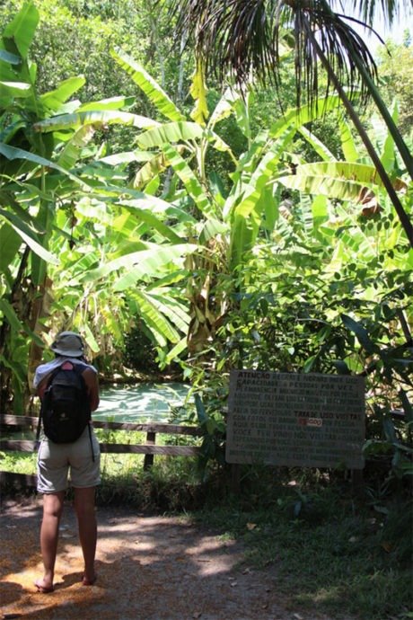 Esperando a vez para experimentar o fervedouro