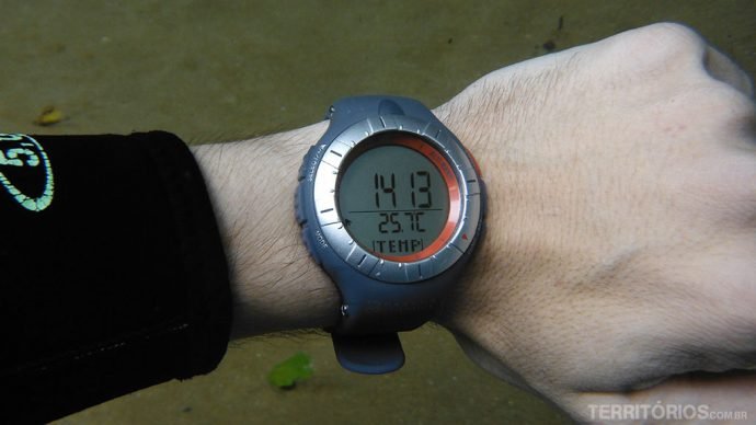 Temperatura fora da água