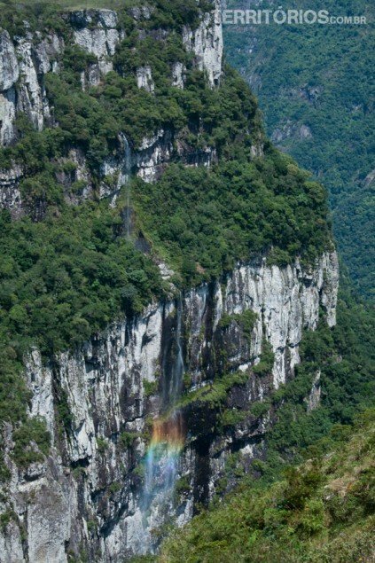 Permanent rainbow in Canyon Fortaleza, Serra Geral National Park, Rio Grande do Sul - Brazil