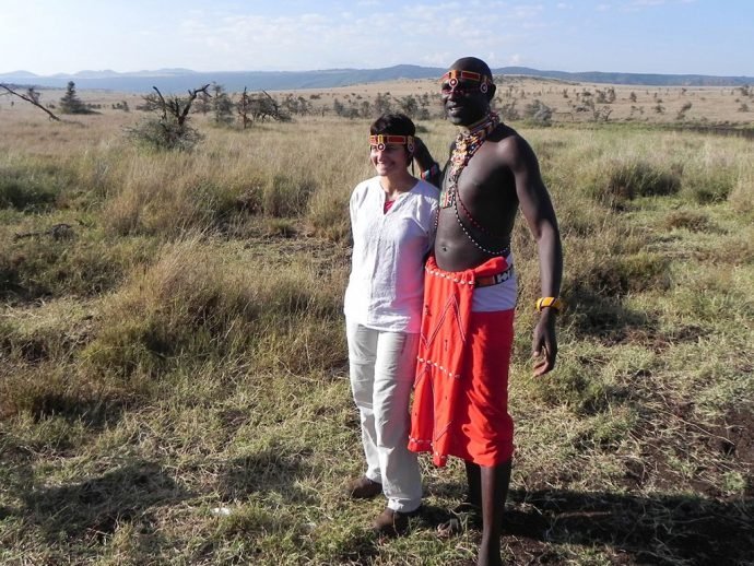 Eu e o Masai na savana africana