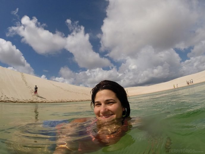 O banho na Lagoa Esmeralda