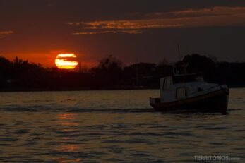 Pôr do sol no Guaíba