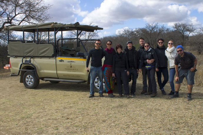 Brasileiros e alemães eram o grupo do safari na África do Sul (foto Guilherme Tetamanti)
