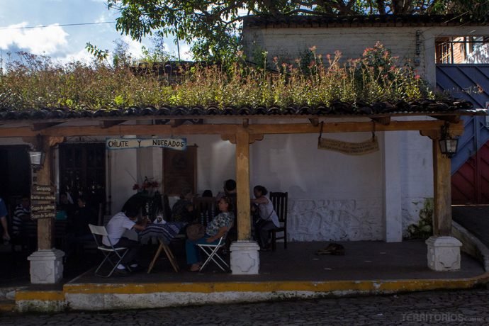 Jardins nos telhados de Concepción de Ataco