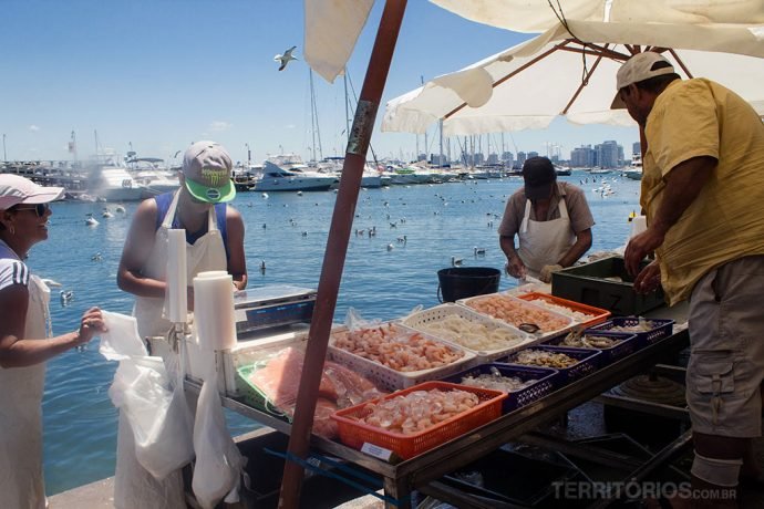 Mercado de peixes em Punta del Este