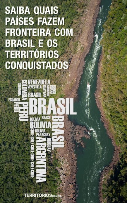 Rio Paraná ilustra o textos: Quais territórios fazem fronteira com Brasil