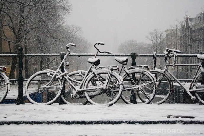 Nevasca em Amsterdam