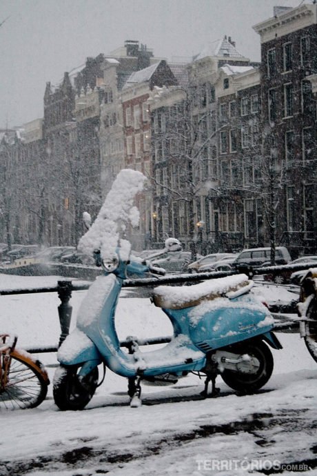 Nevasca em Amsterdam