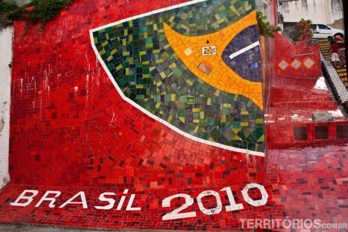 O vermelho e a bandeira do Brasil
