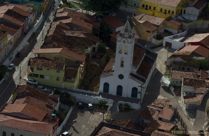 Igreja de Piranhas vista do helicóptero