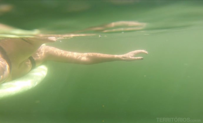 Verde transparente embaixo d'água