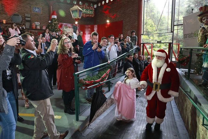 Eu na abertura oficial para imprensa do Natal Luz em Gramado