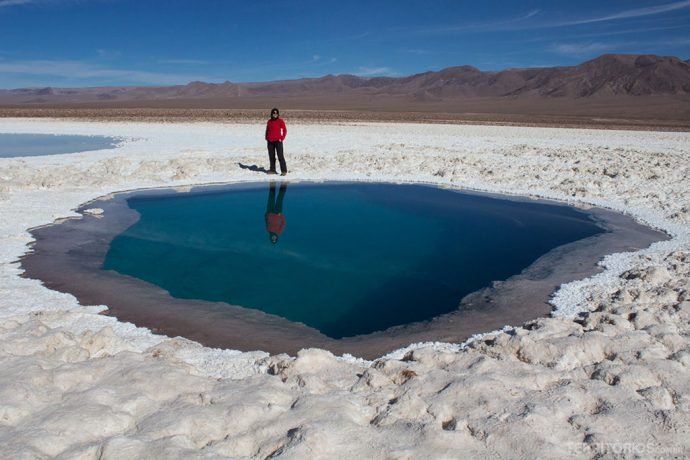 Lagunas Escondidas tem os cenários mais inusitados do Atacama