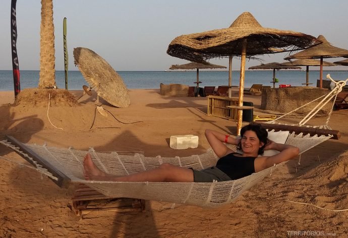 Vida boa na praia de Sharm El Sheik