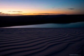 Nascer do sol nos Lençóis Maranhenses