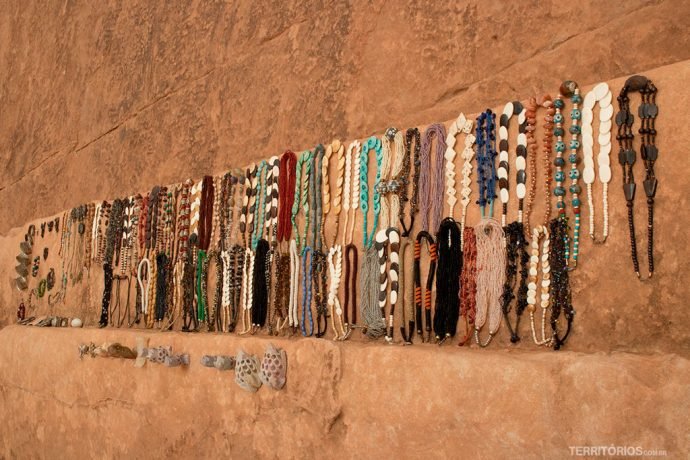Produtos vendidos pelos beduínos em Petra