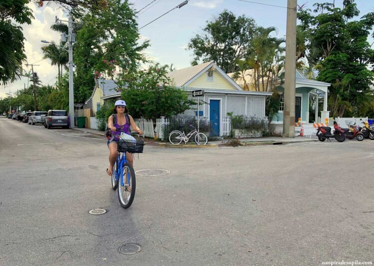 Pedalando nas ruas de Key West