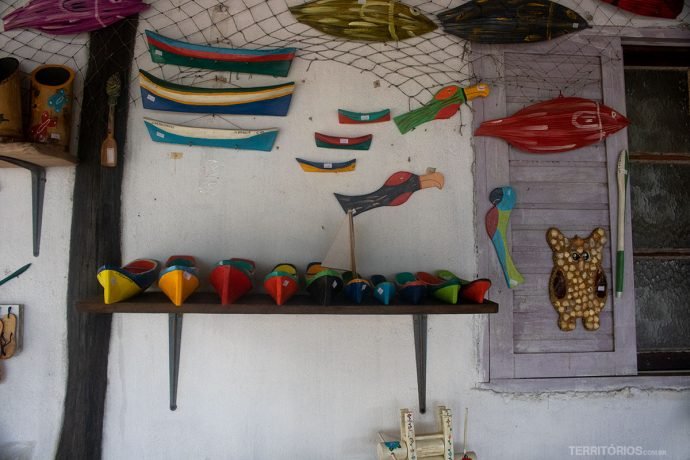 Artesanato produzido pela comunidade