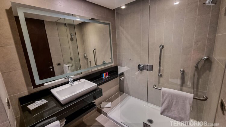 Hotéis no Chile: banheiro no Hilton