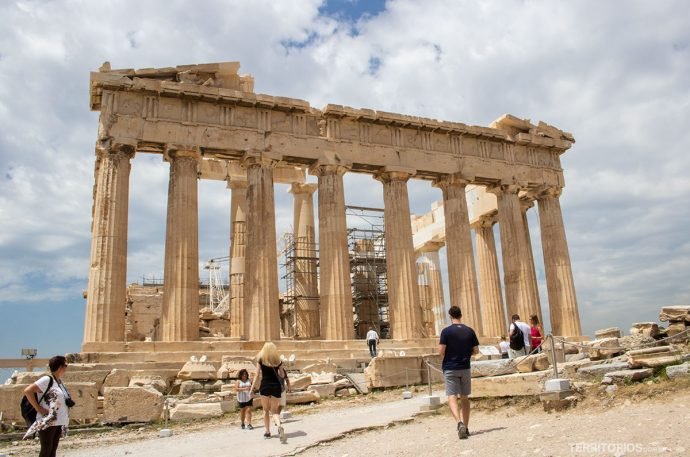 Ruínas do Partenon (século V a.C), templo dedicado a deusa Atena
