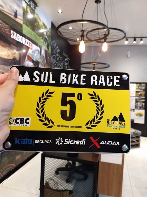 Placa de campeonato de bike