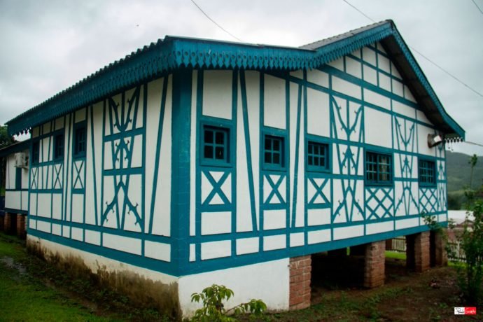 Casa de arquitetura Enxaimel em Forquetinha