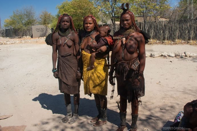 Mulheres da tribo Himba, mais famosa na Namíbia 