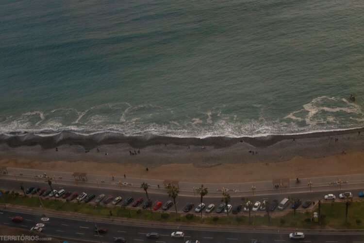 Beira mar de Lima no bairro Miraflores