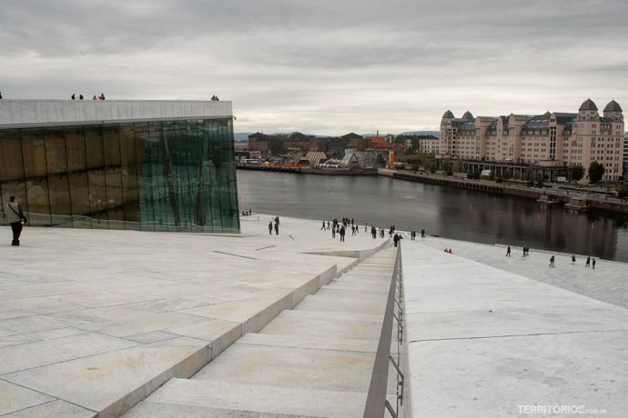 Vista do terraço da Opera de Oslo