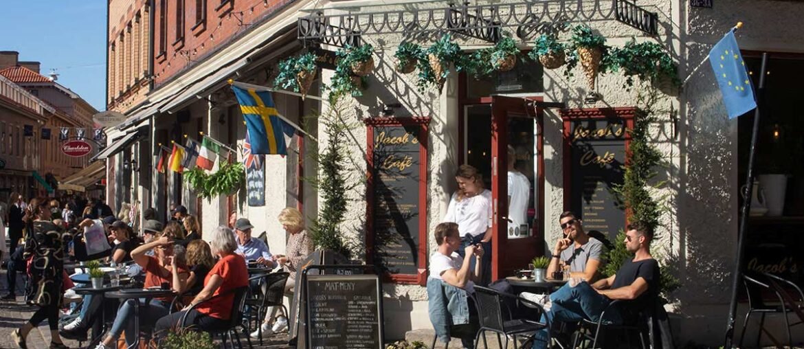 Bar na rua em Gotemburgo