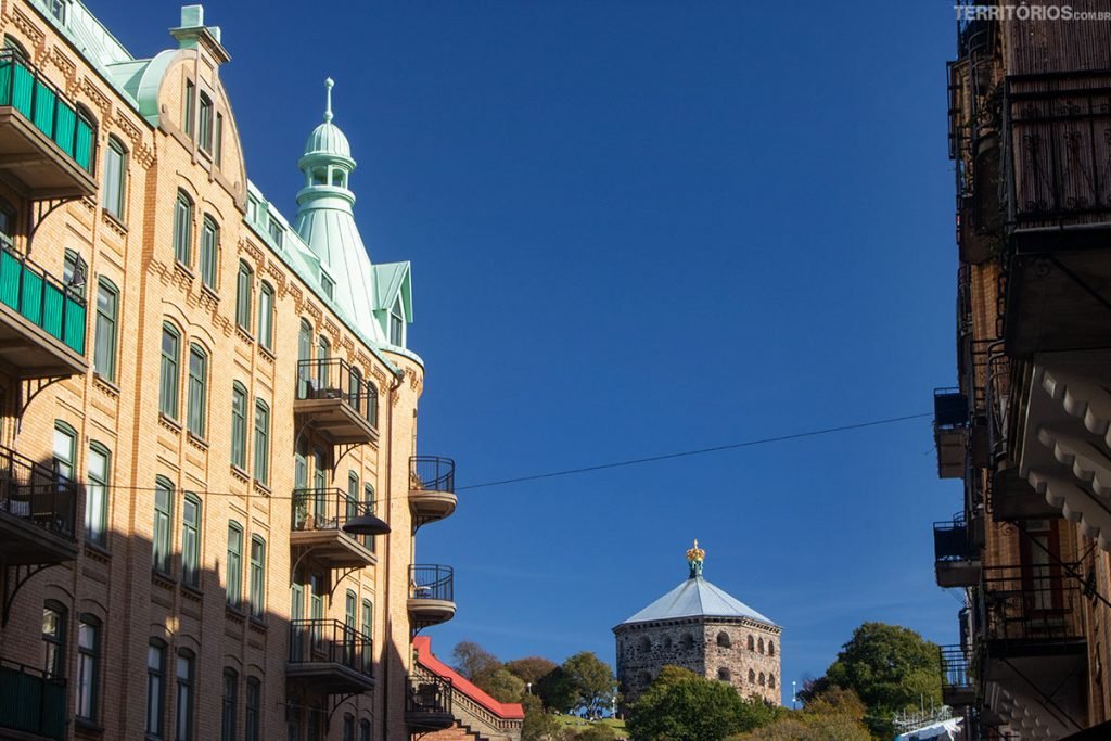 Skansen Kronan e prédios de Gotemburgo