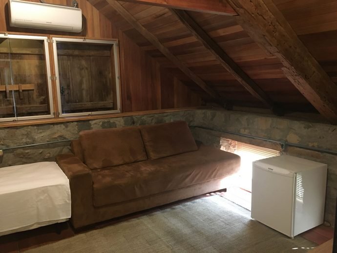 A suíte ''Stanza Della Felicità'' hospeda até 4 pessoas