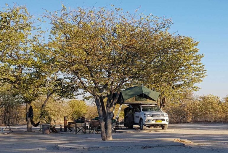 Camping na Namíbia
