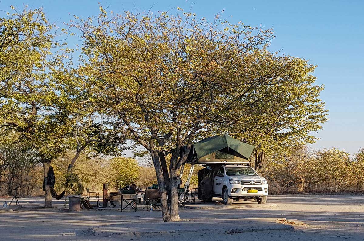 Camping na Namíbia
