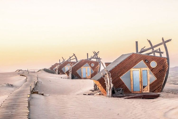 Versão luxo de camping na Namíbia