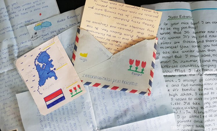 cartas recebidas por amigo por correspondência